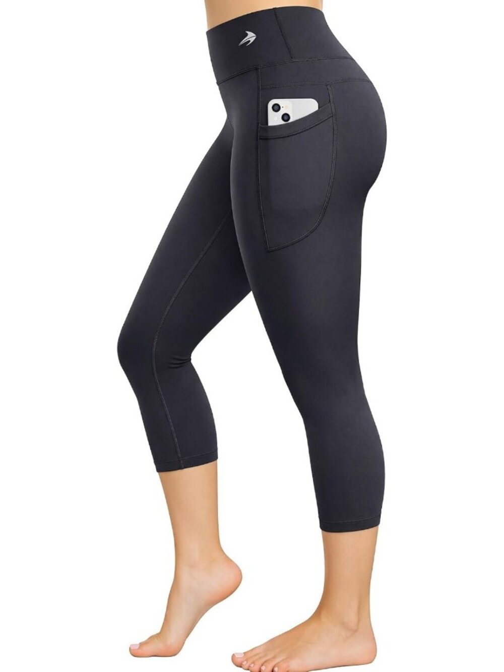 High Waisted Capri Compression Leggings for Women - Tummy Control, Yoga & Gym